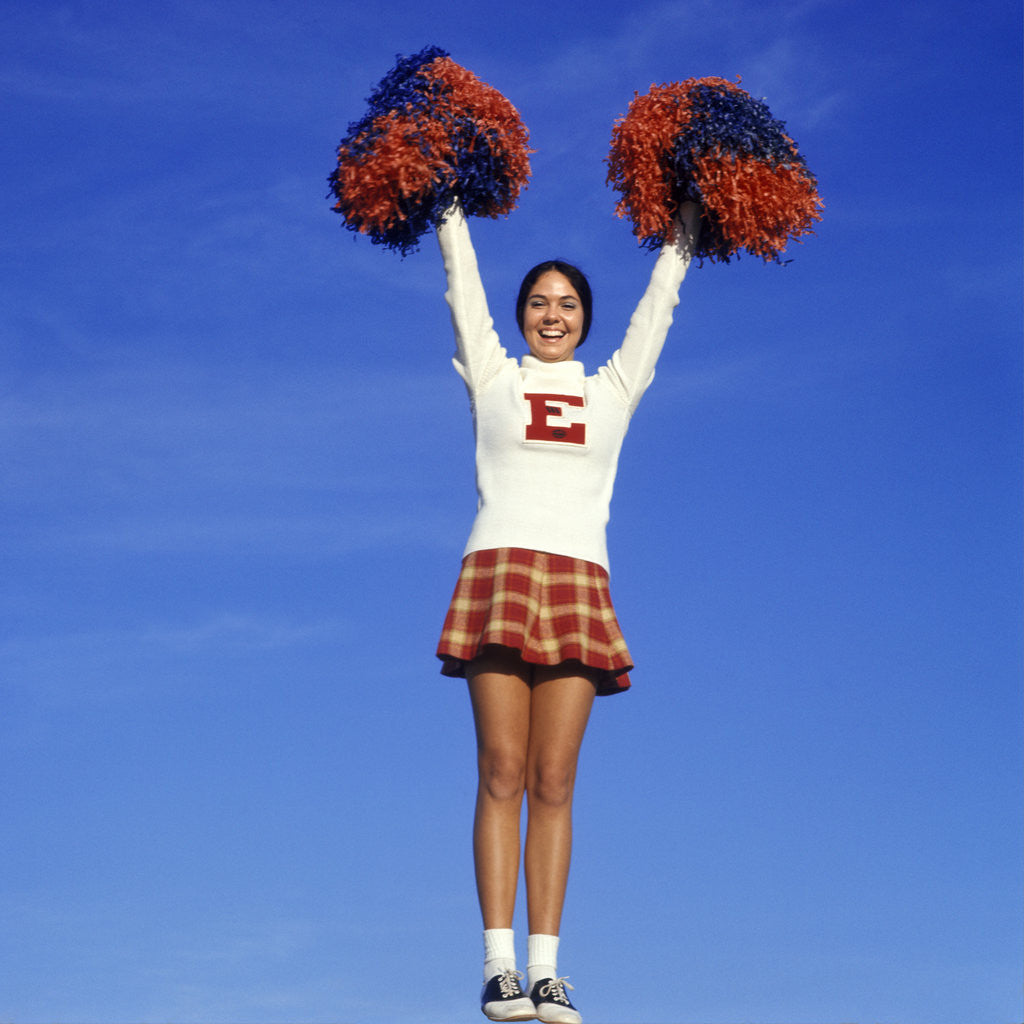 Detail of Teenage Girl Cheerleading by Anonymous