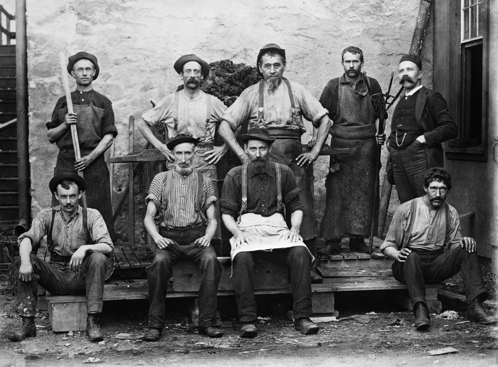 Detail of 1890s 9 Carpet Mill Workers by Corbis