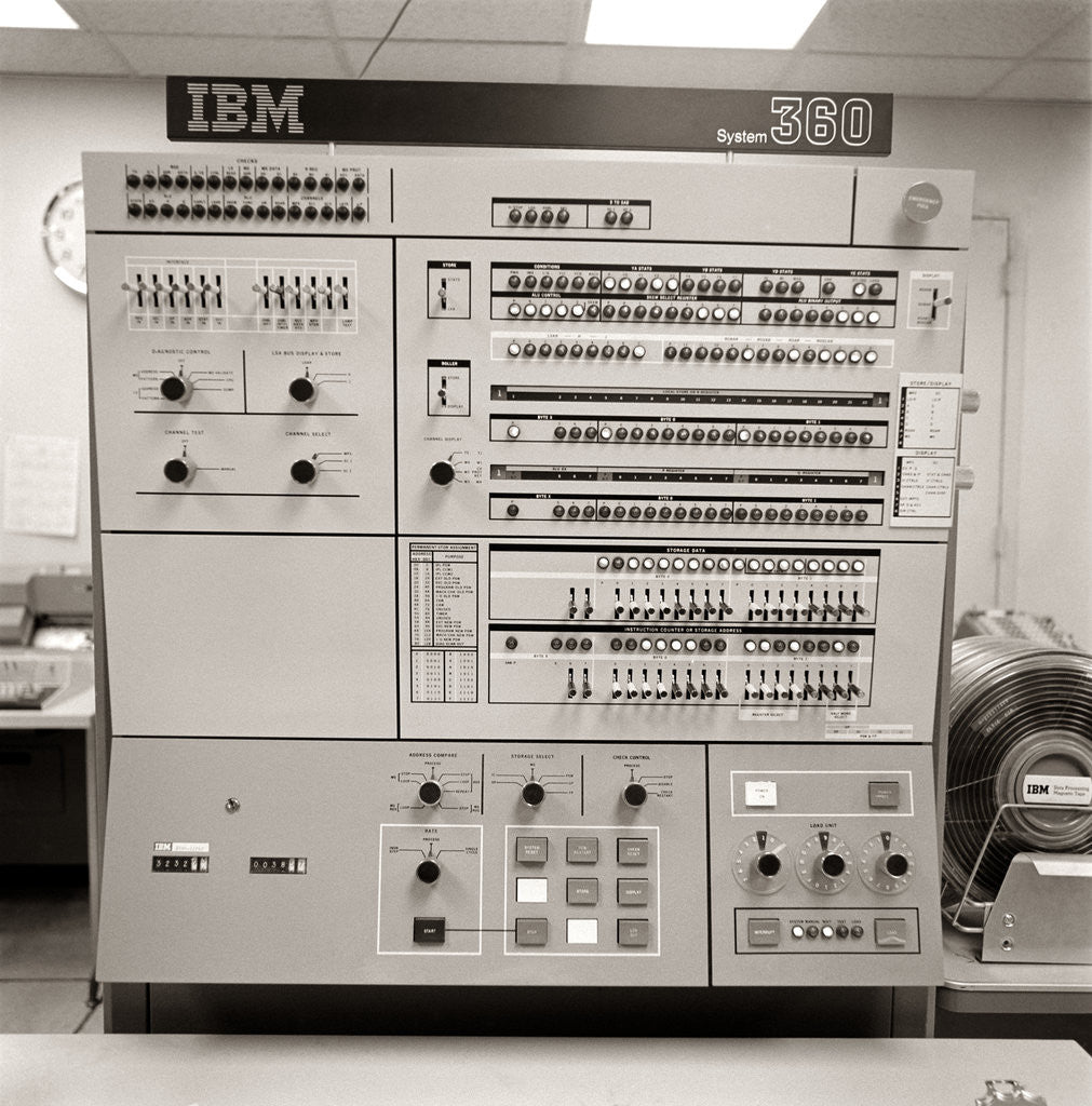 Detail of 1960s 1970s Control Panel Ibm System 360 Computer by Anonymous