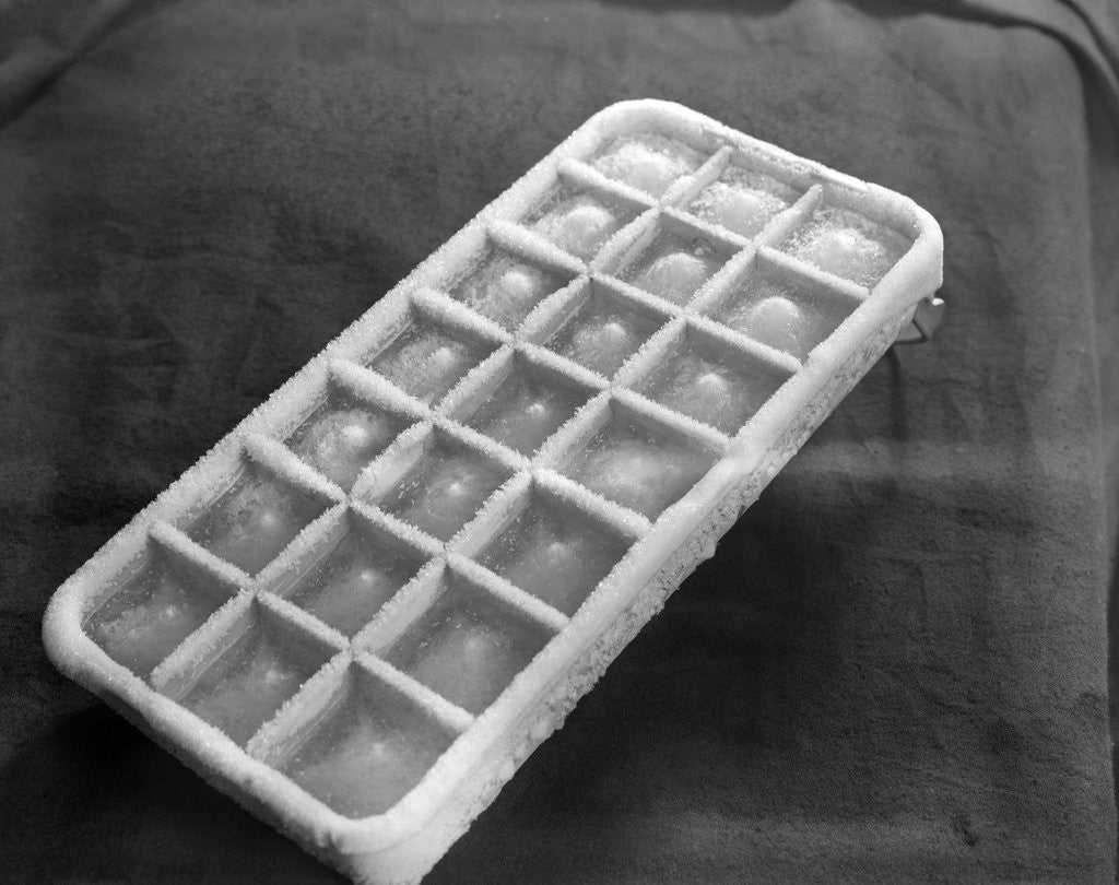 Detail of 1930s Cold Frosty Aluminum Ice Cube Tray by Anonymous