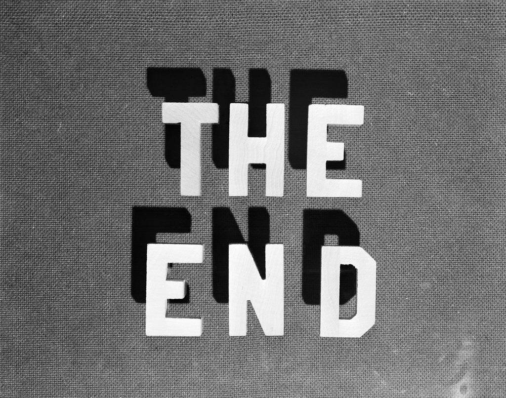 Detail of 1930s The End Retro Movie Title by Corbis