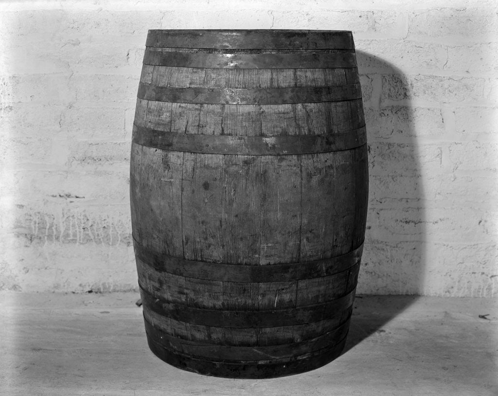 Detail of 1930s 1933 Single Wooden Whisky Barrel by Anonymous