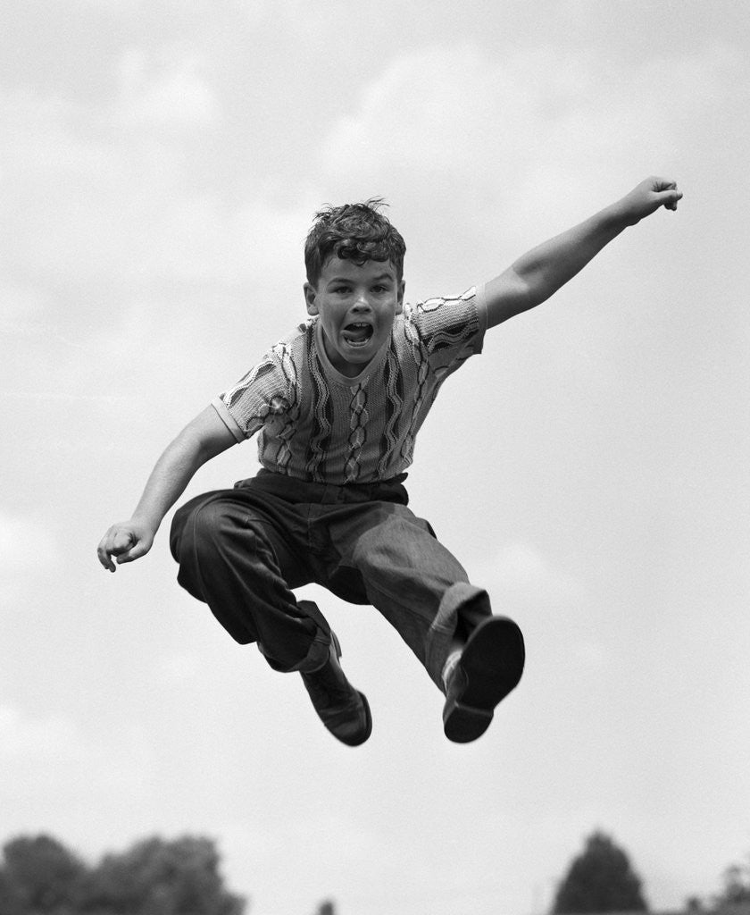 Detail of 950s Boy Jumping Up by Anonymous