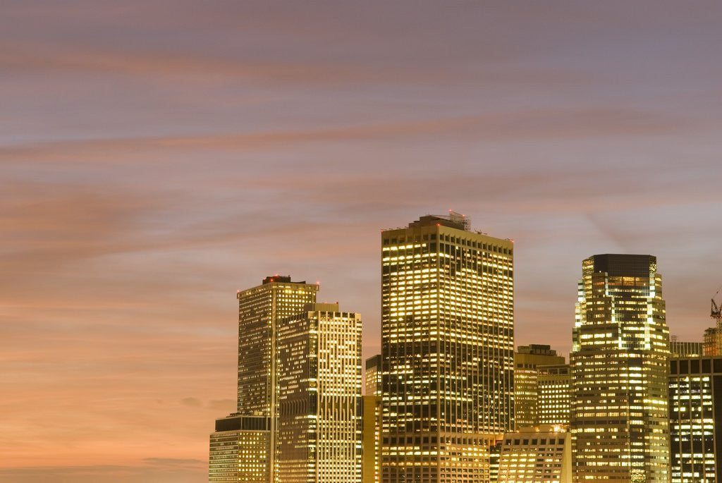 Detail of Skyscrapers in Lower Manhattan Skyline by Anonymous