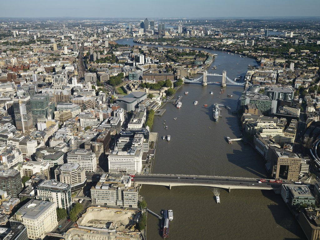 Detail of Thames River and London by Anonymous