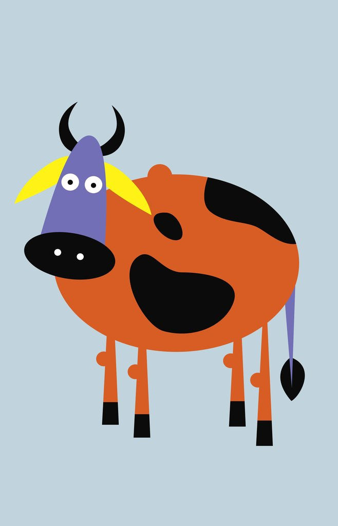Detail of brown and black cow by Anonymous
