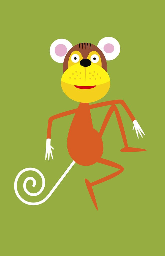 Detail of monkey with swirl tail by Anonymous