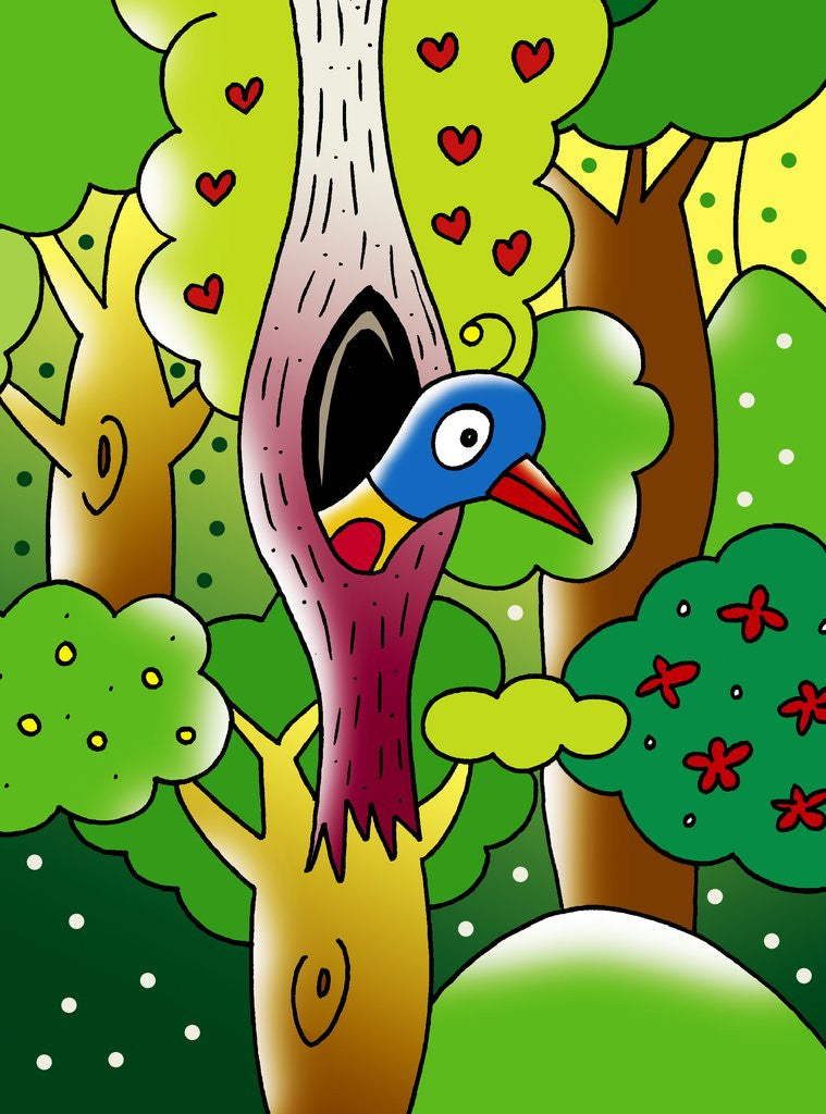 Detail of bird at home by Anonymous