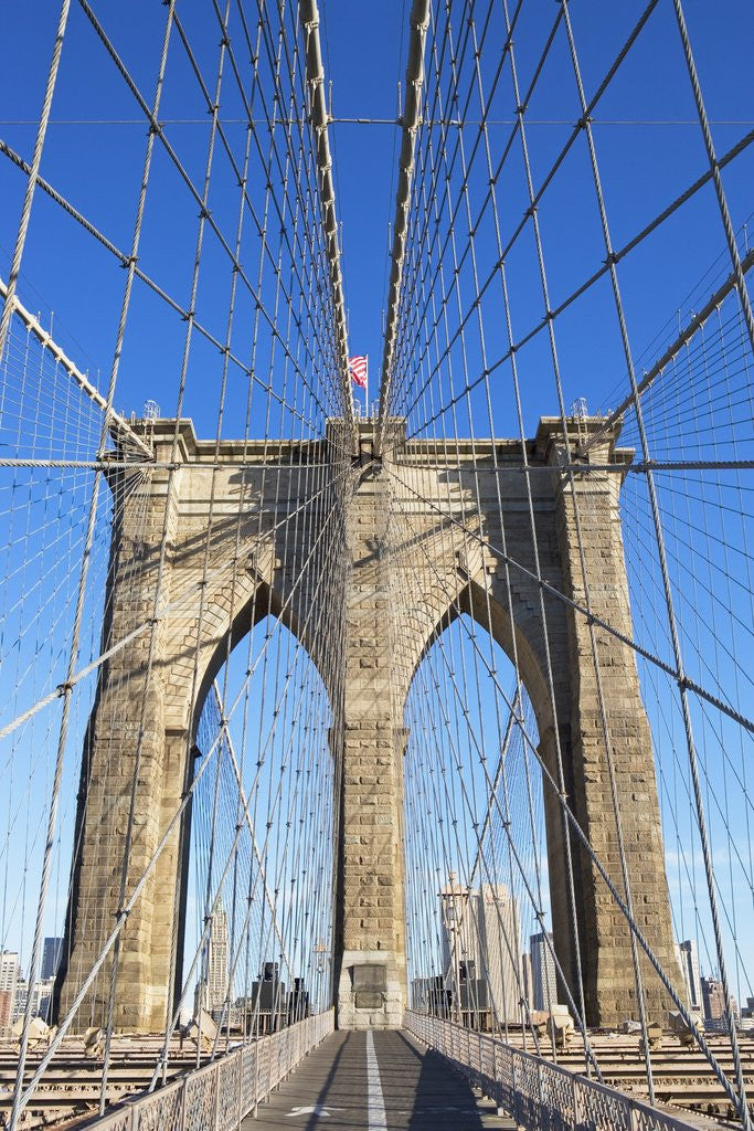 Detail of Brooklyn Bridge by Anonymous