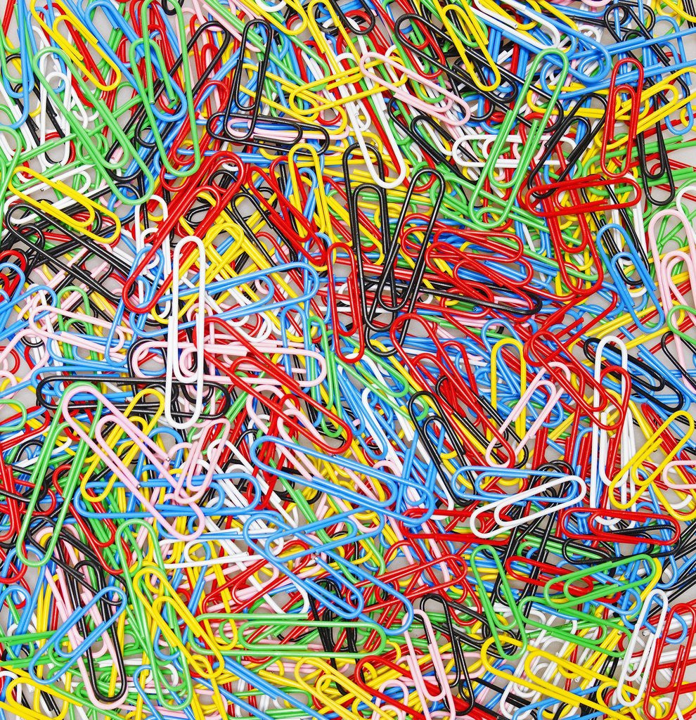 Detail of Colorful Paper Clips by Anonymous