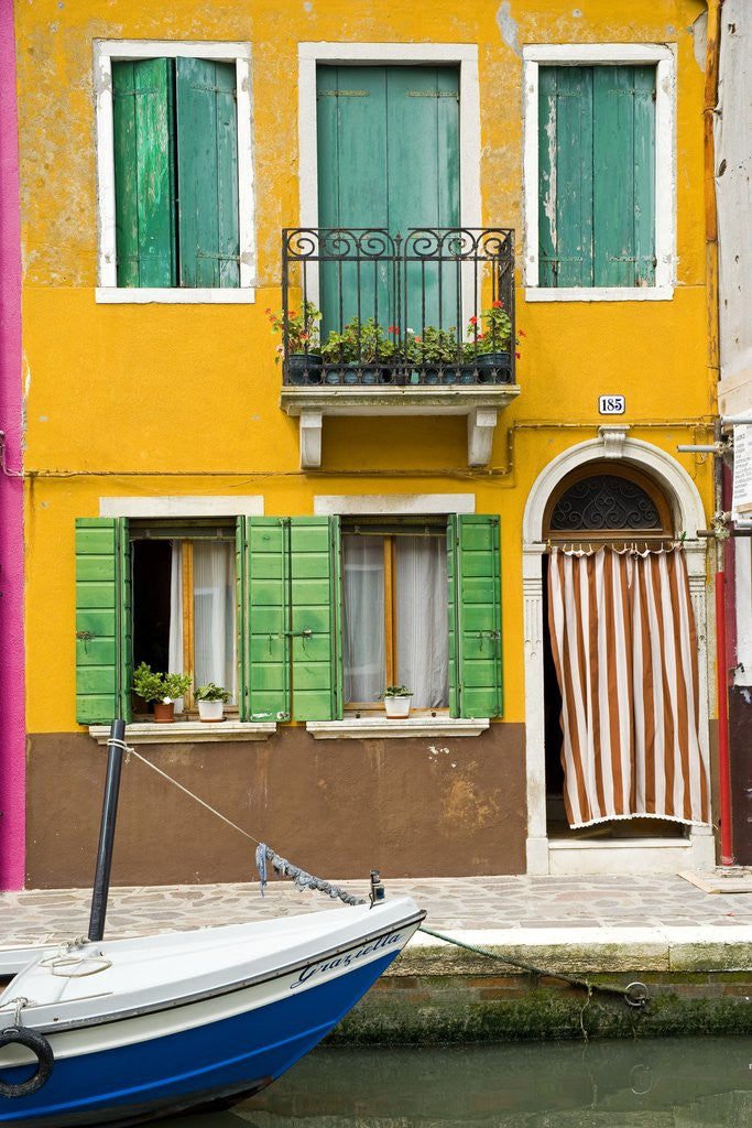 Detail of Colorful House on Burano Island by Corbis
