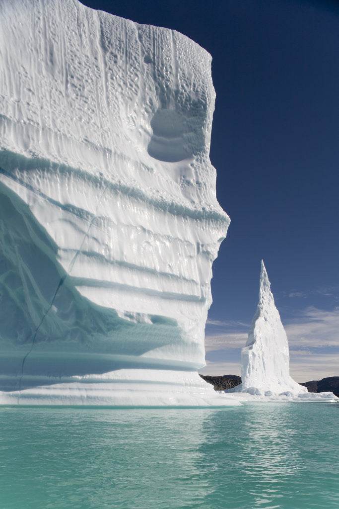 Detail of Icebergs in Ililussat by Anonymous