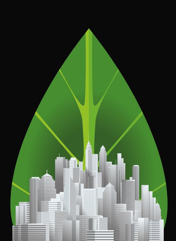 Detail of Green City by Anonymous