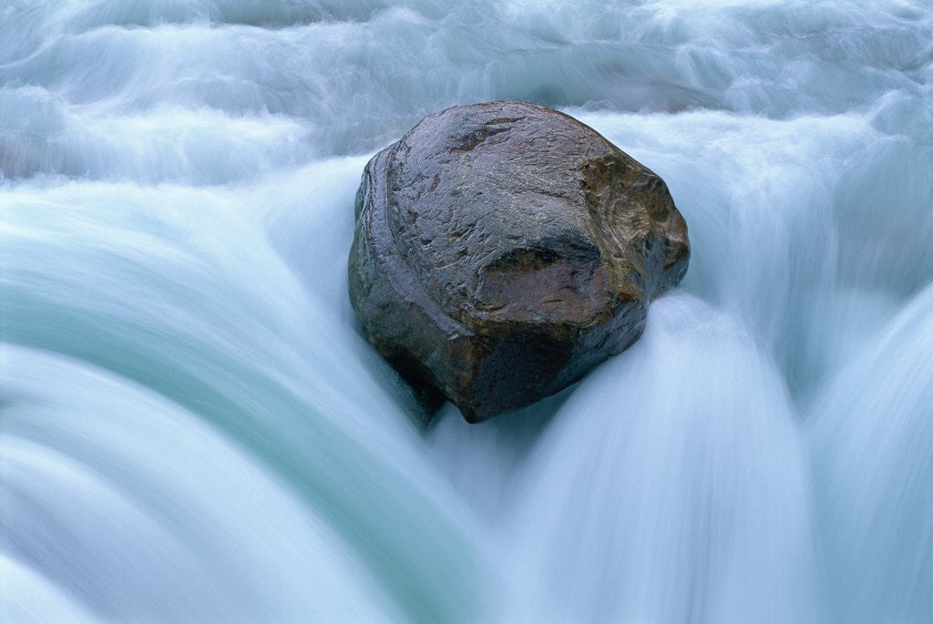 Detail of Boulder in Sunwapta Falls by Anonymous