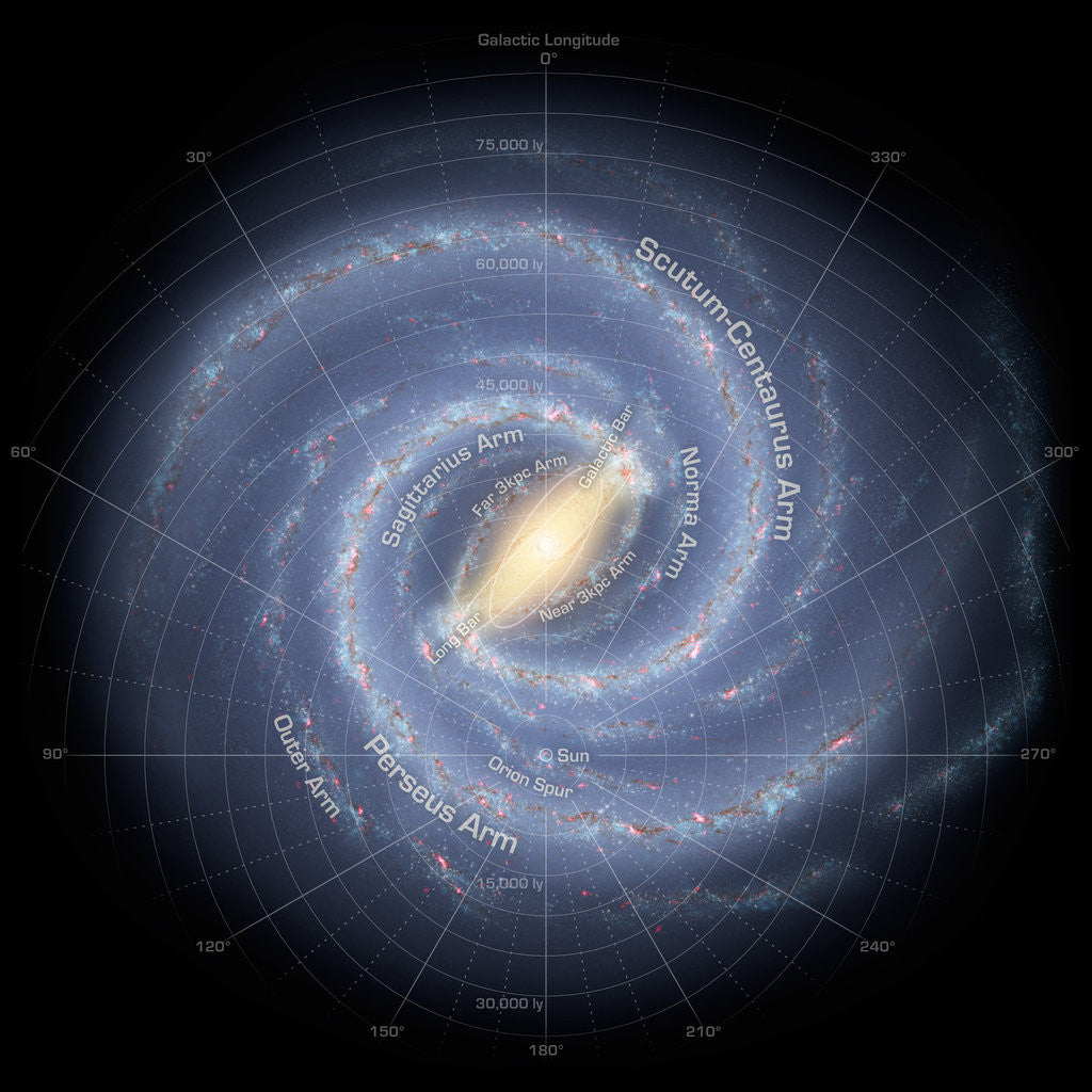 Detail of Artist's Conception of the Milky Way by Corbis