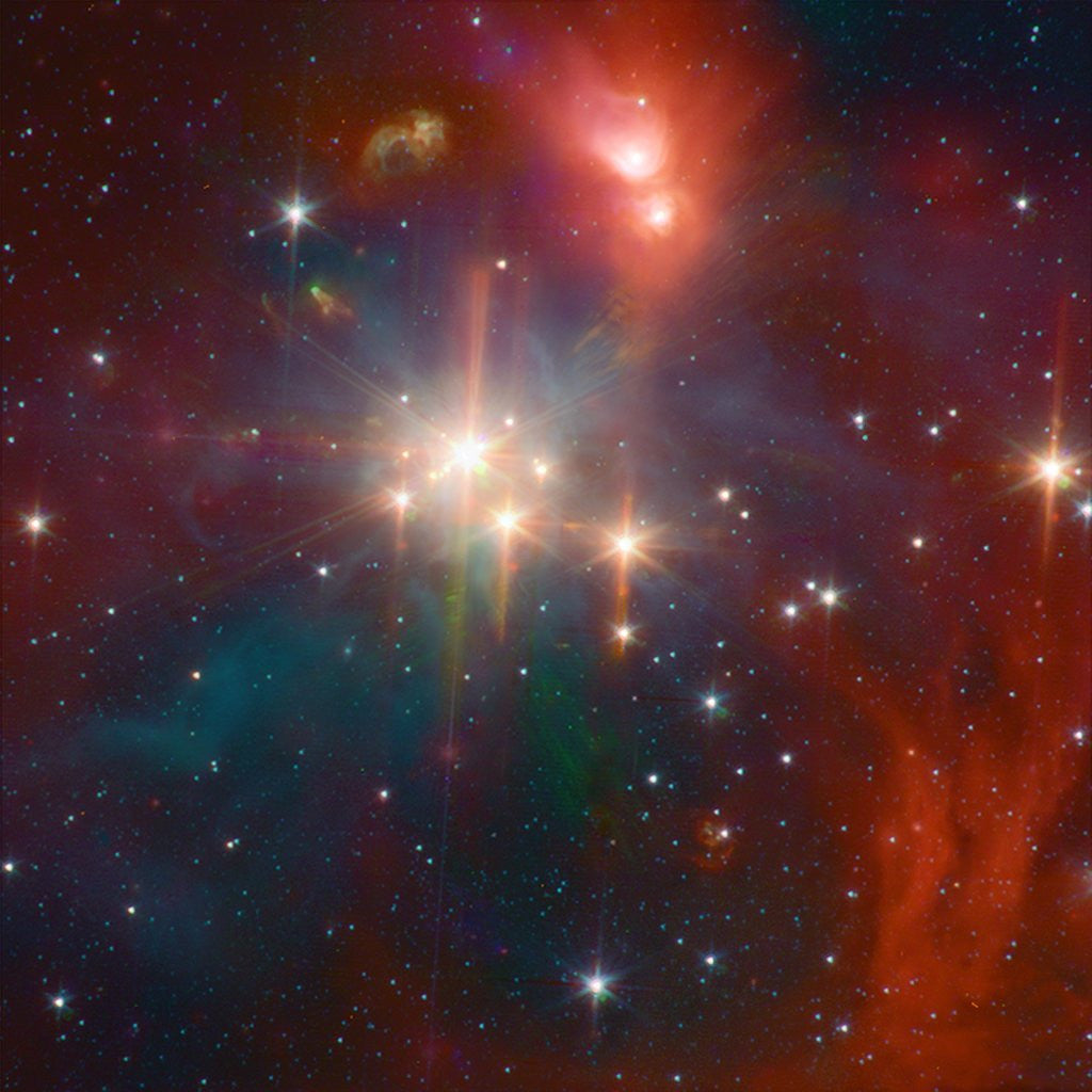 Detail of Infrared Image of the Coronet Cluster by Anonymous