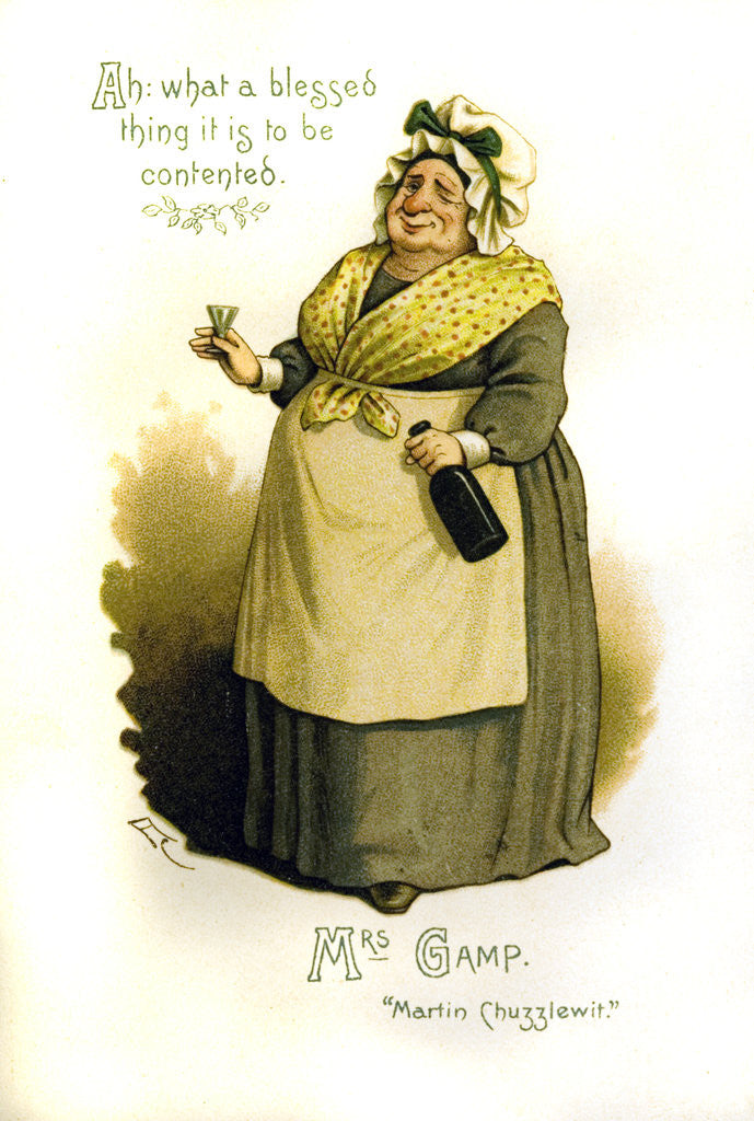Detail of Mrs. Gamp Illustration by Corbis