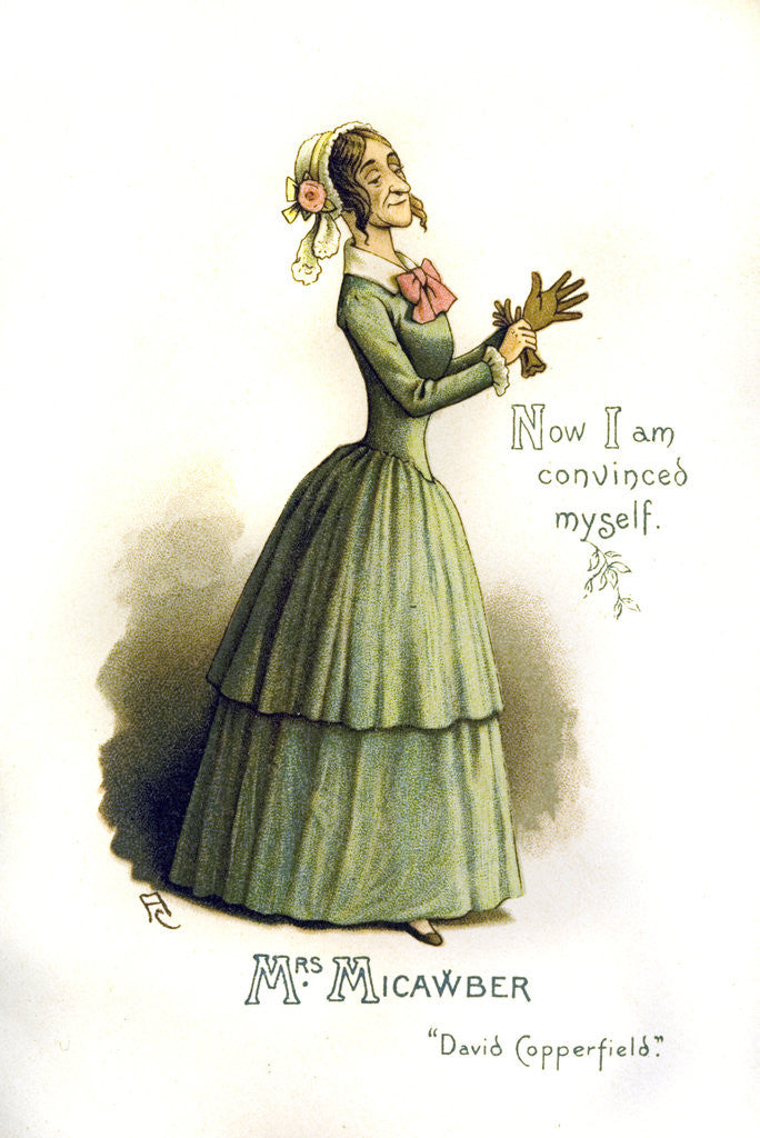 Detail of Mrs. Micawber Illustration by Anonymous