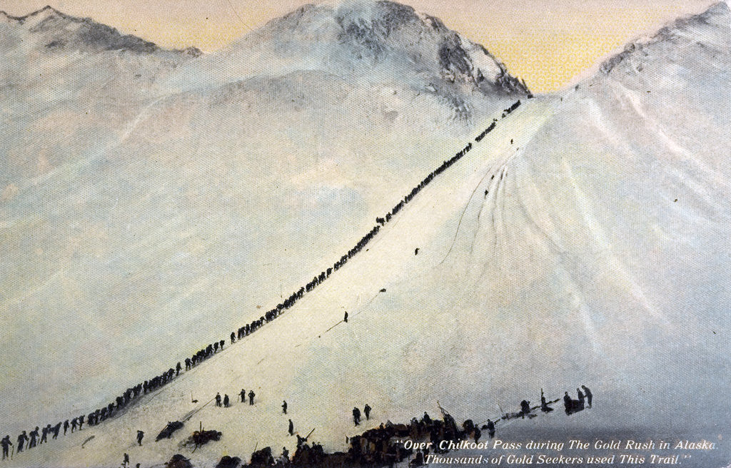 Detail of Gold Prospectors Crossing Chilkoot Pass by Anonymous