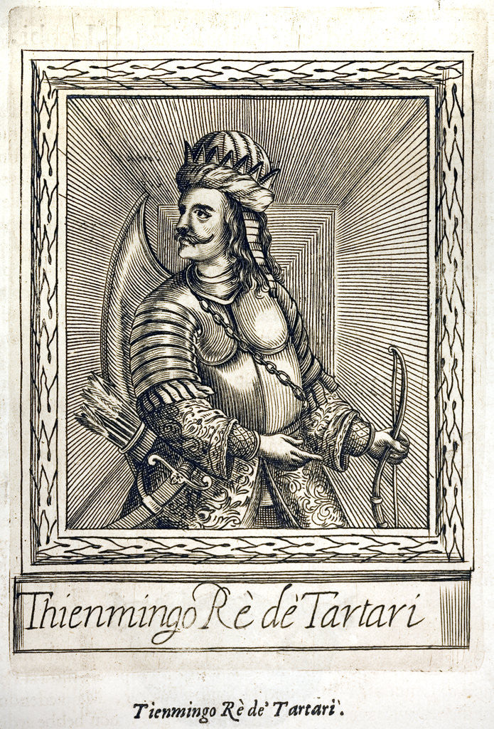 Detail of Portrait of King Thienmingo of Tartary by Anonymous