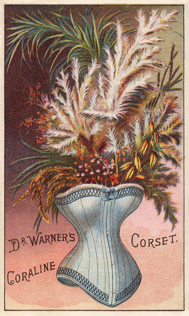 Detail of Dr. Warner's Coraline Corset Trade Card by Corbis