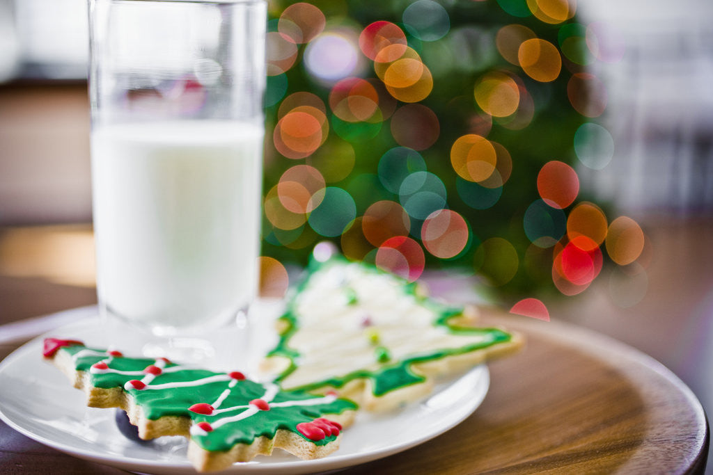 Detail of Milk and Christmas Cookies by Anonymous