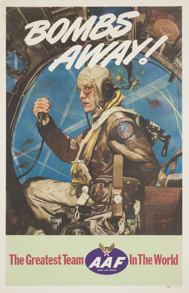 Detail of Bombs Away! Poster by Cecil Calvert Beall