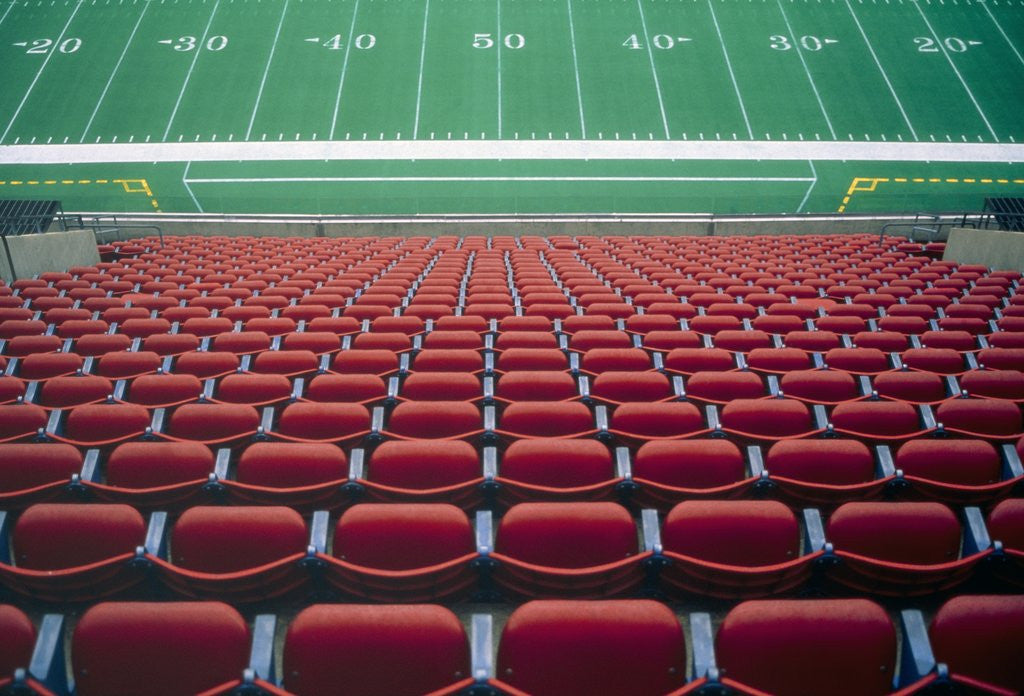 Detail of Empty seats in stadium by Anonymous