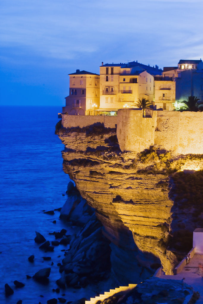 Detail of Bonifacio High Town on Limestone Cliff by Anonymous