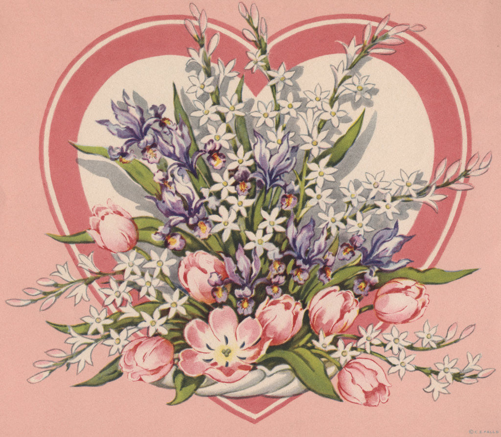 Detail of Illustration of Flower Arrangement by Anonymous