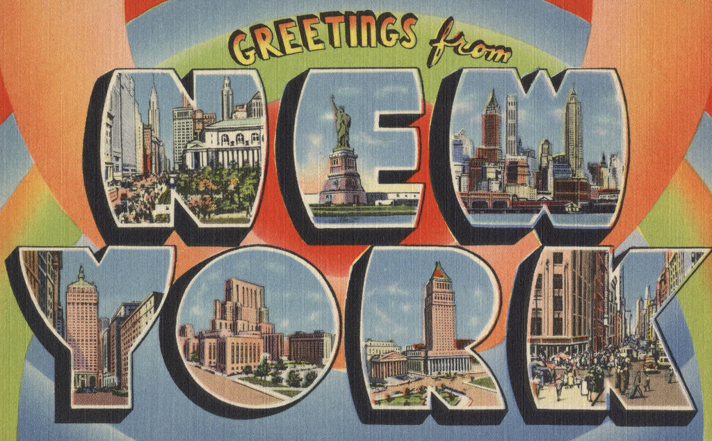 Detail of Greetings from New York Postcard by Anonymous