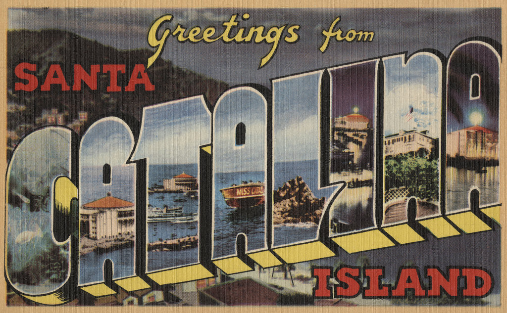Detail of Greetings from Santa Catalina Island Postcard by Anonymous