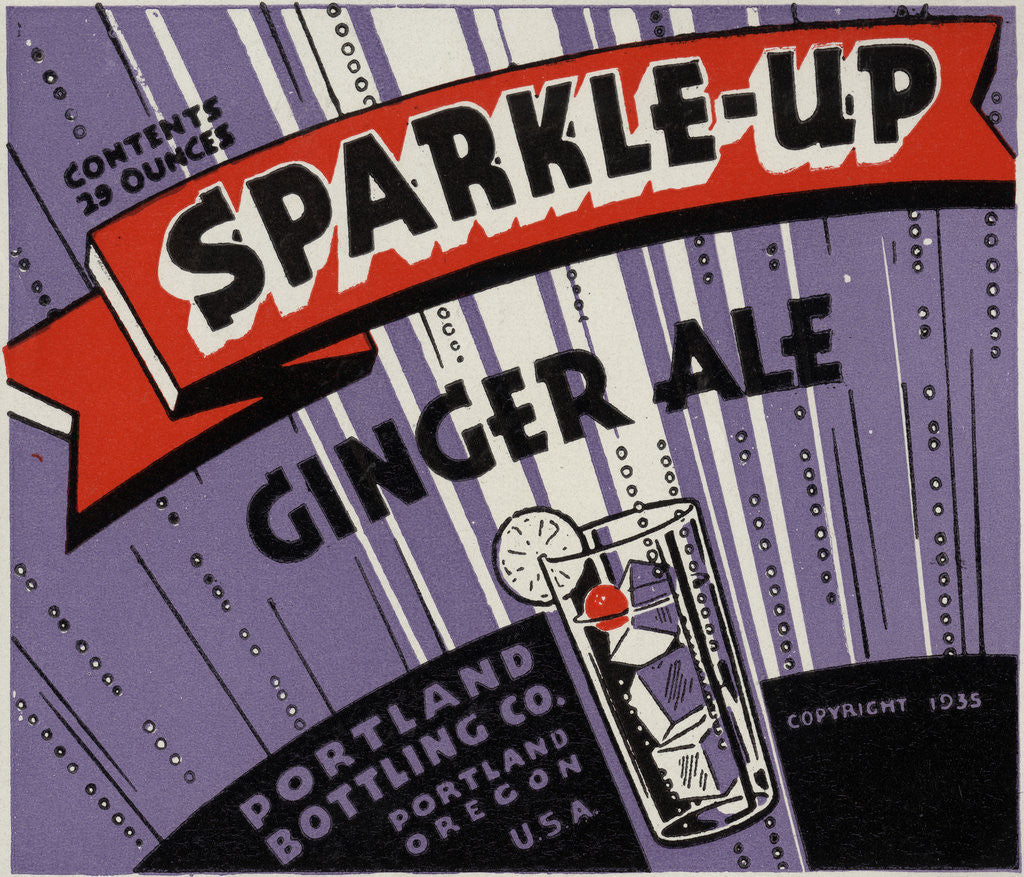Detail of Sparkle-Up Ginger Ale Label by Anonymous