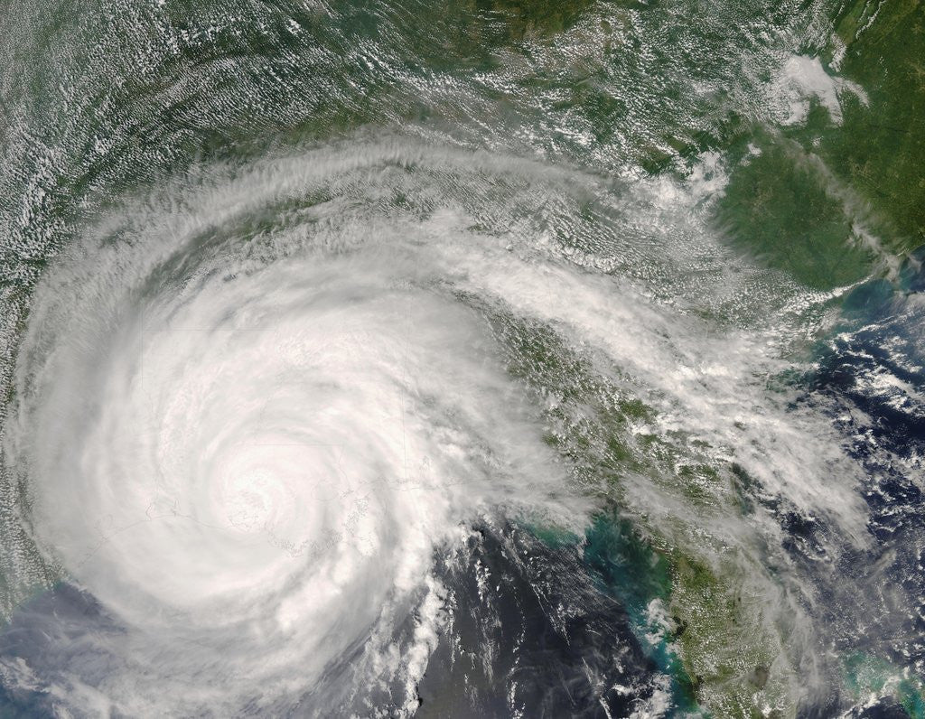 Detail of Hurricane Gustav Making Landfall on Louisiana Coastline by Anonymous