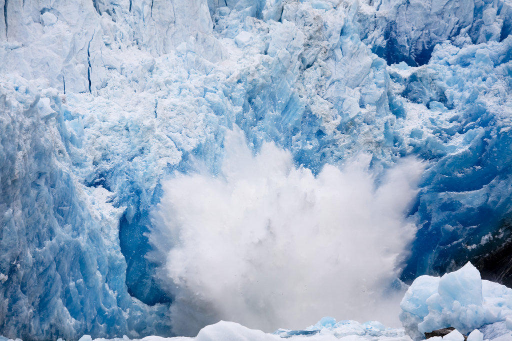 Detail of Icebergs Calving from South Sawyer Glacier in Alaska by Anonymous