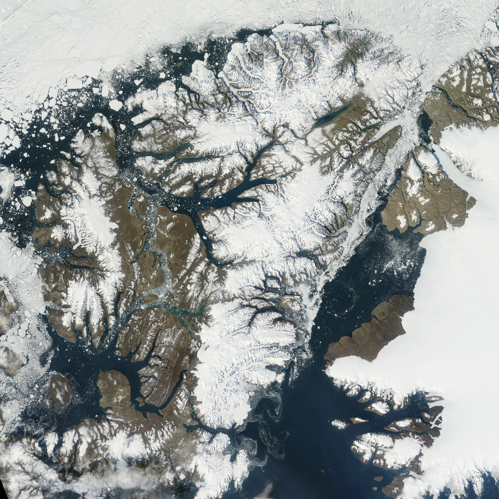 Detail of Retreating Ice Shelves on Ellesmere Island by Anonymous