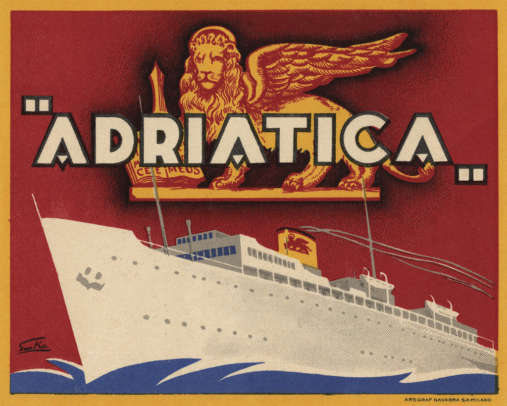 Detail of Adriatica Luggage Label by Anonymous