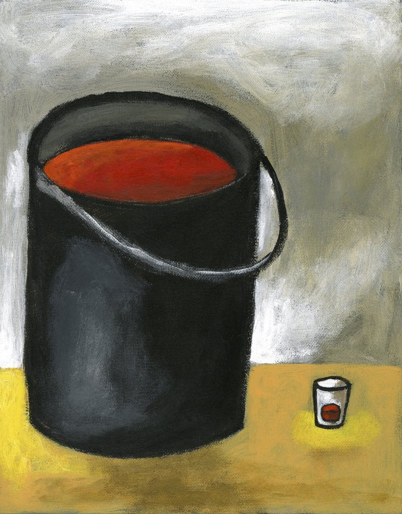 Detail of Large and small buckets by Anonymous