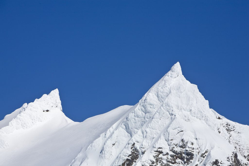 Detail of Snowy Peaks in Blue Sky by Anonymous