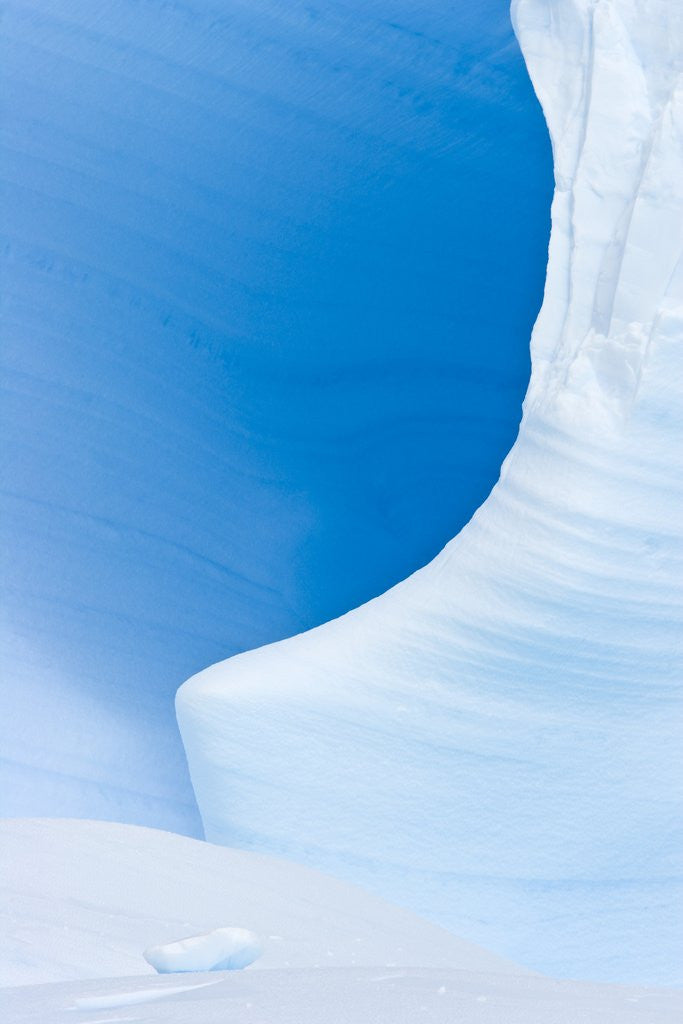 Detail of Blue Cave in Iceberg Sculpted by Waves by Anonymous