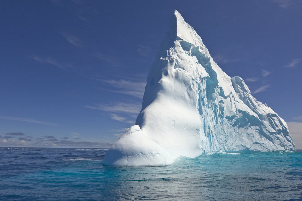 Detail of Pointy Blue Iceberg Sculpted by Waves by Anonymous
