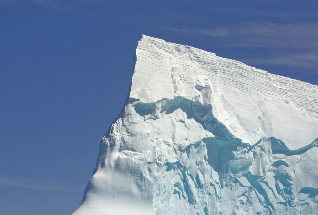 Detail of Pointy Blue Iceberg Sculpted by Waves by Anonymous