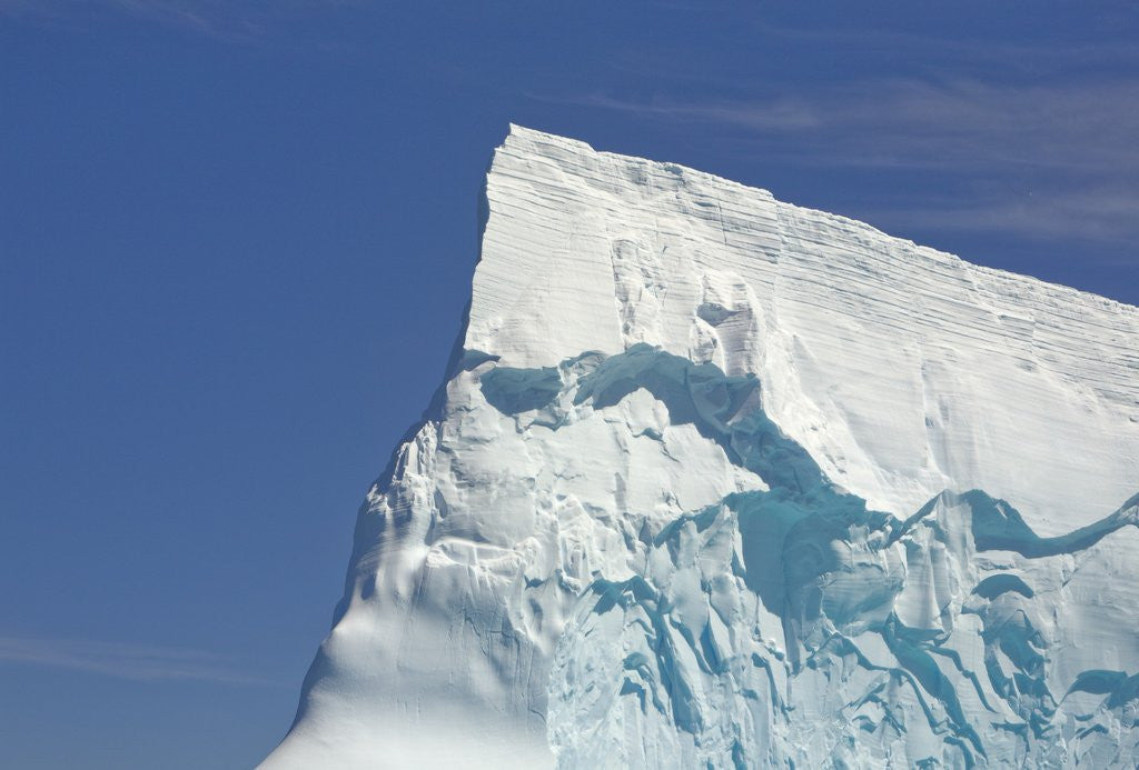 Detail of Pointy Blue Iceberg Sculpted by Waves by Corbis