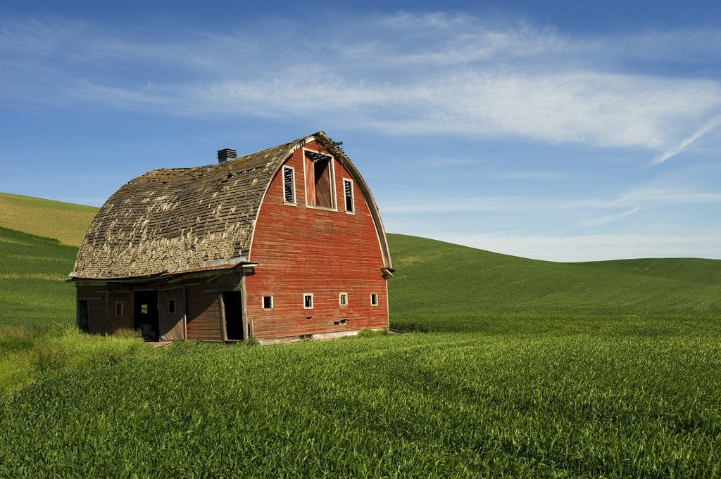 Detail of Red Barn in Palouse Country by Anonymous