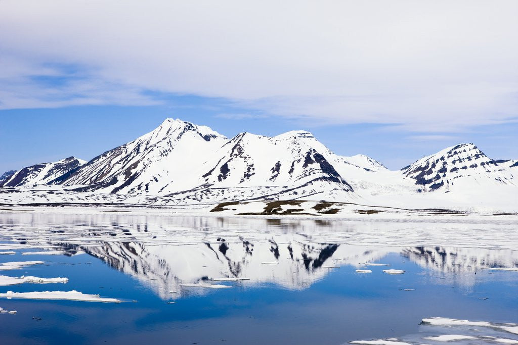Detail of Snow-Covered Mountains at Hornsund by Anonymous