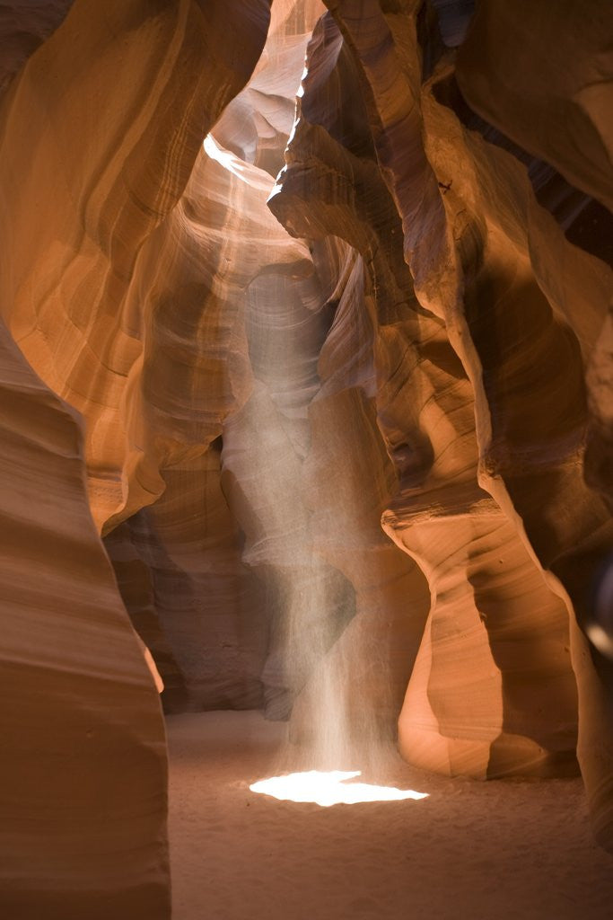 Detail of Ray of Sunlight on the Floor of Antelope Canyon by Anonymous