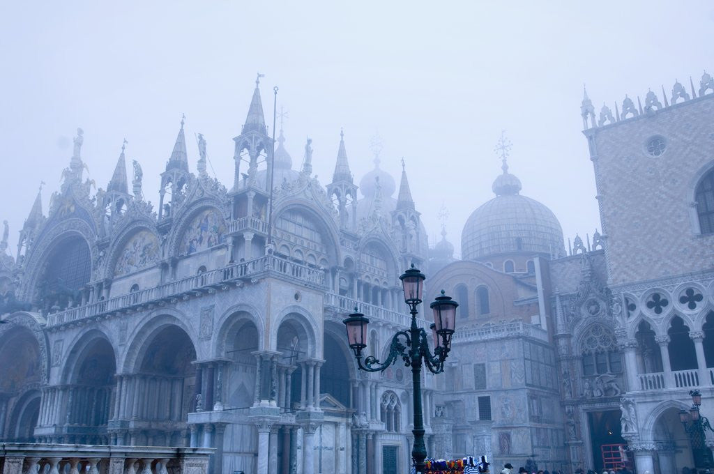 Detail of Fog Over the Basilica of San Marco in Venice by Corbis