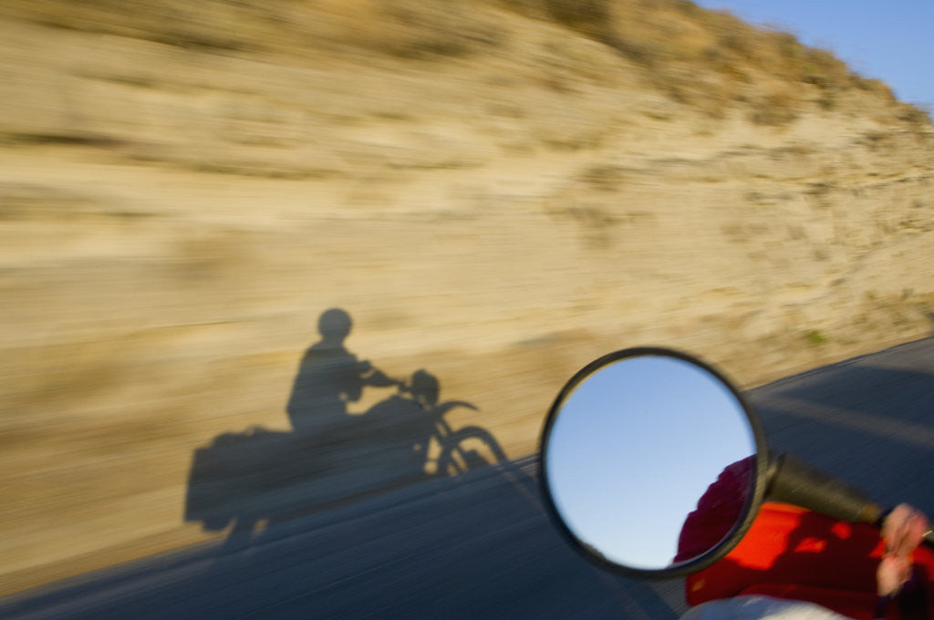 Detail of Motorcyclist on Road to Pollara by Anonymous