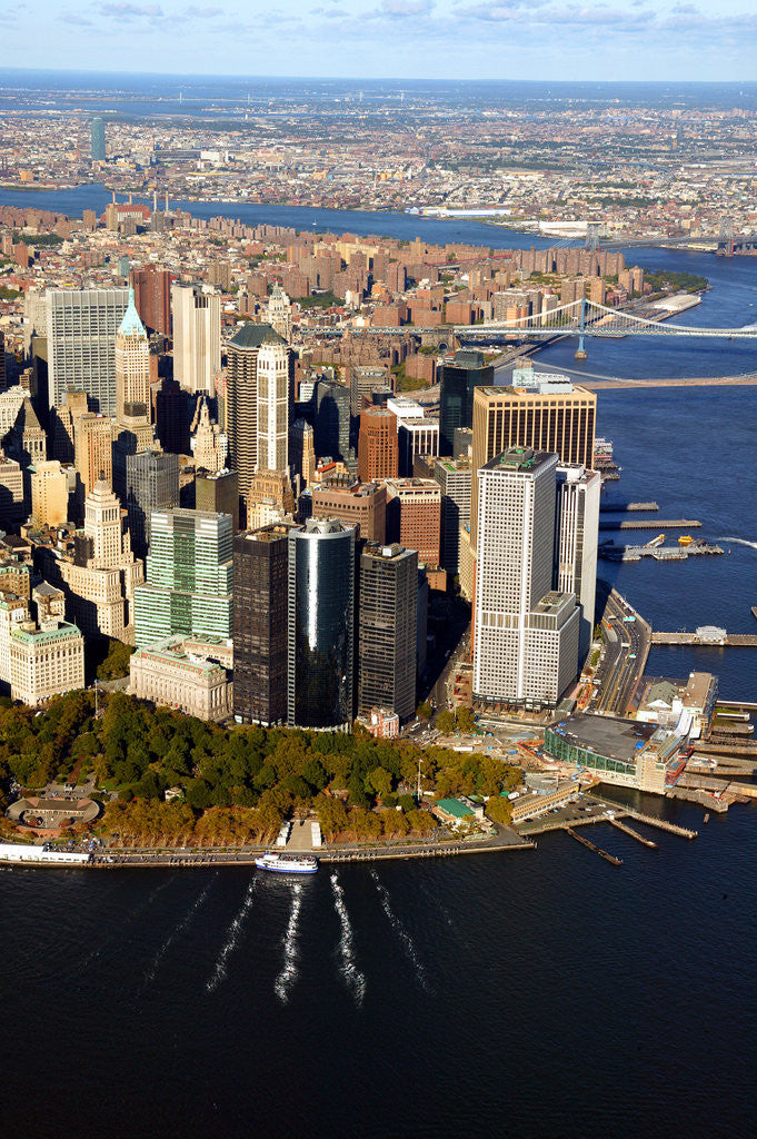 Detail of Aerial View of Lower Manhattan by Anonymous