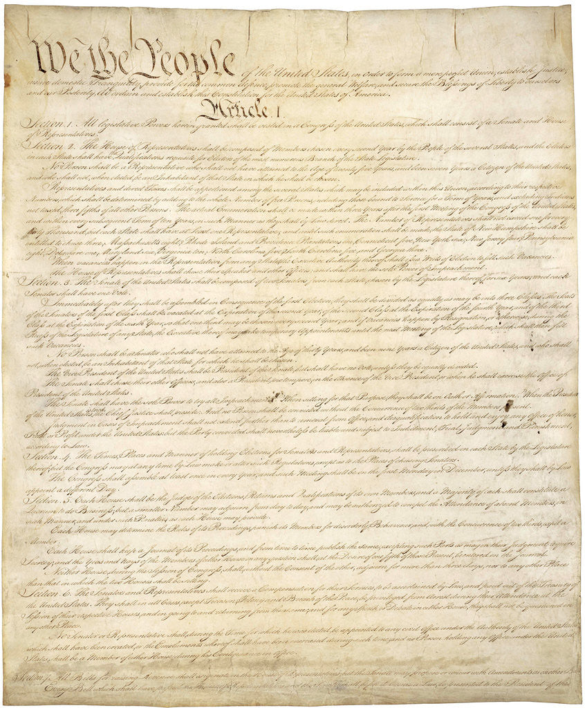 Detail of Constitution of the United States by Anonymous